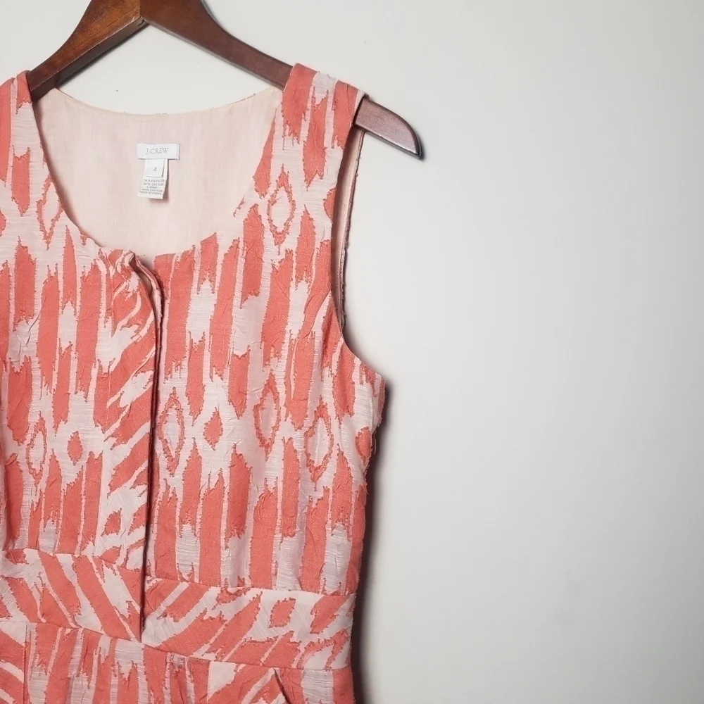 J. CREW Peach Khaki Sleeveless Dress